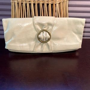 Hobo cream leather clutch